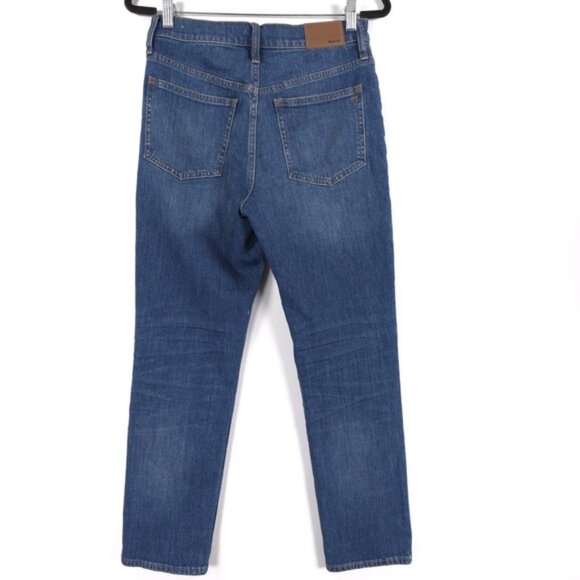 MADEWELL THE PERFECT VINTAGE CROP JEANS Button Fly High Rise Size 26 - Picture 3 of 12